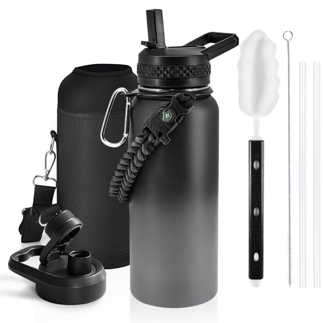 HydraPure – Duurzame Waterfles met Paracord Handvat Bowlift