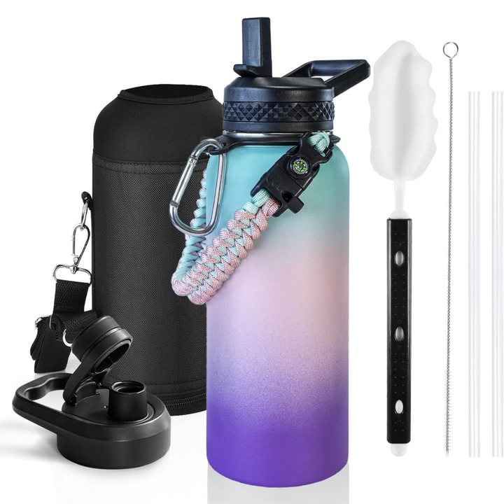 HydraPure – Duurzame Waterfles met Paracord Handvat Bowlift