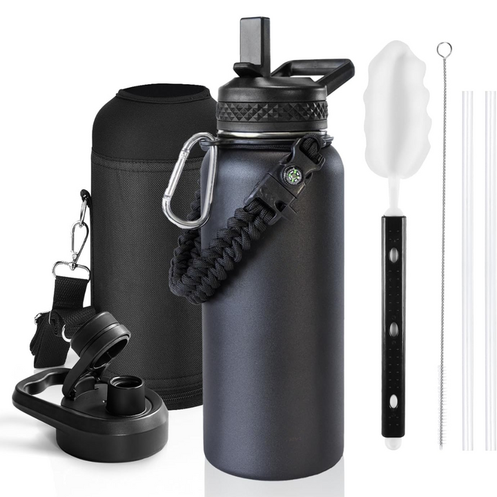 HydraPure – Duurzame Waterfles met Paracord Handvat Bowlift