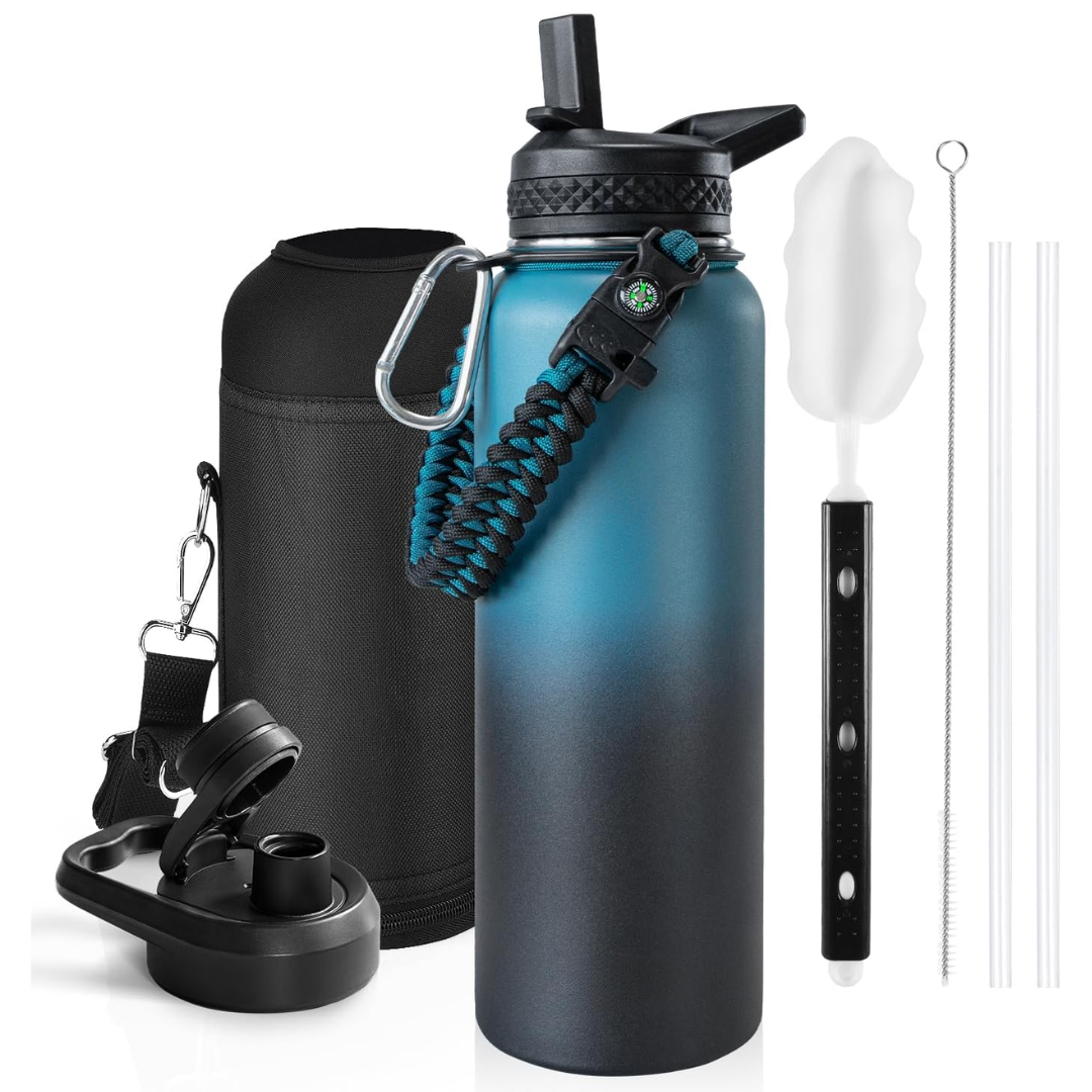 HydraPure – Duurzame Waterfles met Paracord Handvat Bowlift