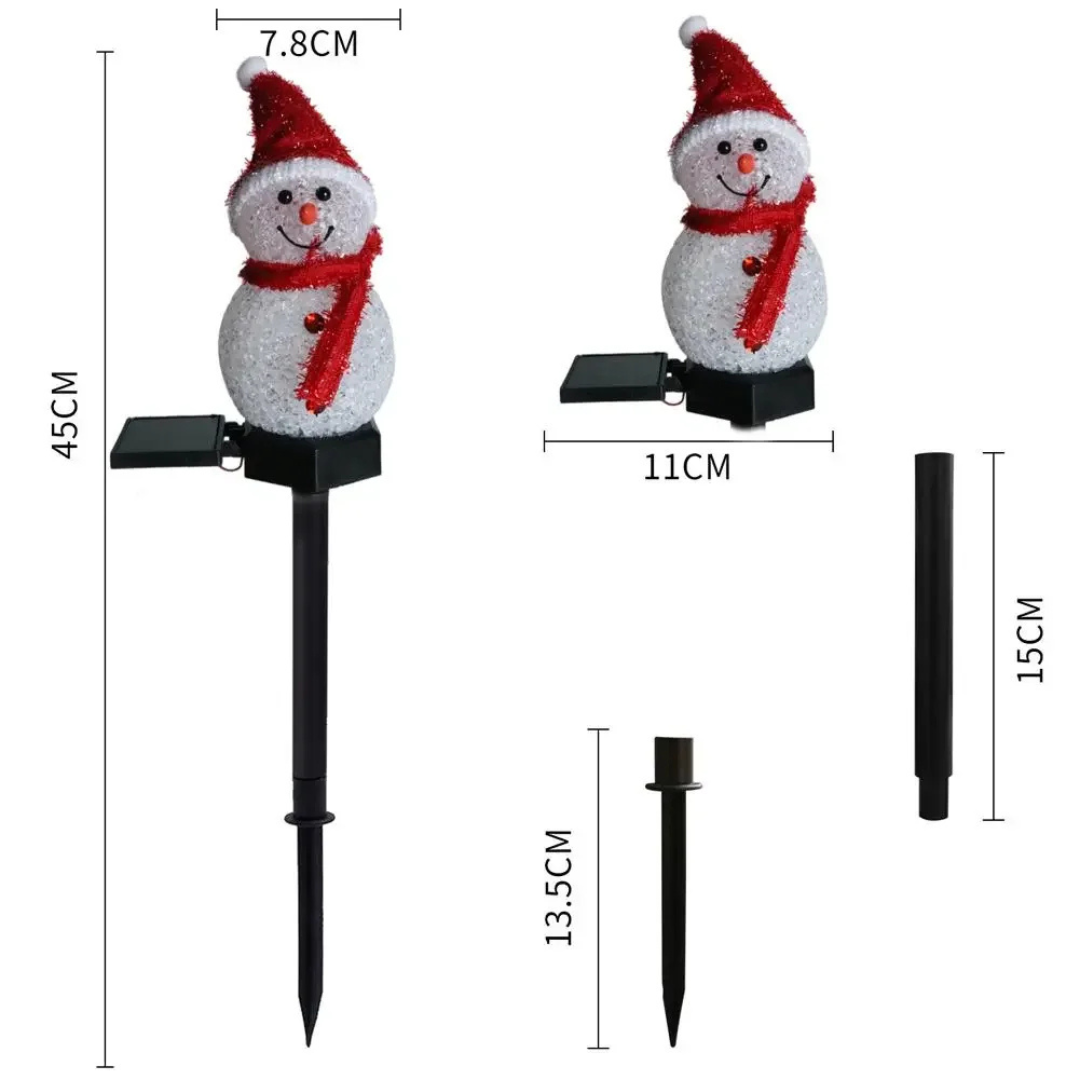 Solar-Powered Snowman Lamp - SolarSnow | Bowlift
