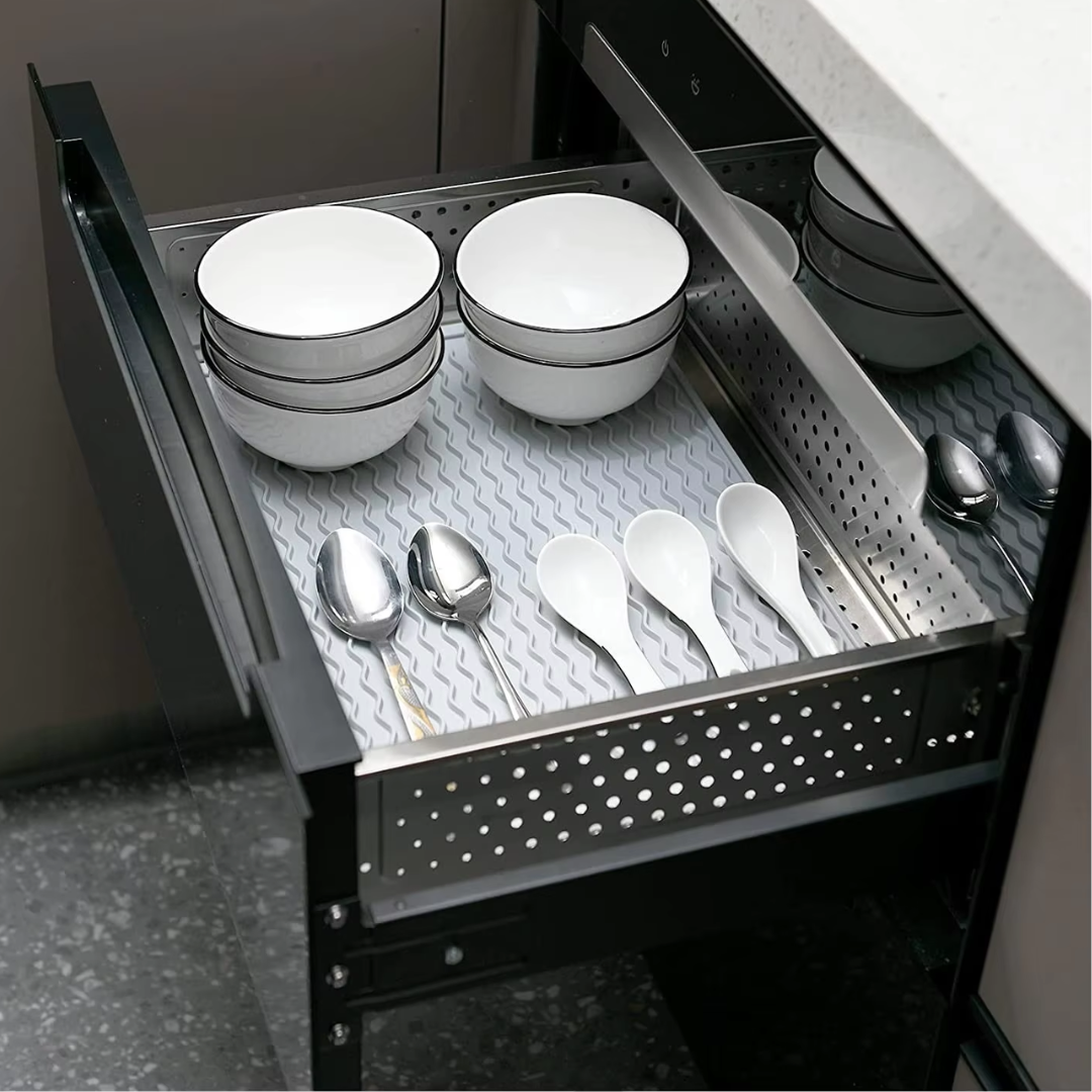 BowLift | KÜCHENWELLA Silicone Kitchen Mat | Heat Resistant & Non-Slip | Dish Mat, Refrigerator & Drawer Liner | BPA-Free & Easy to Clean