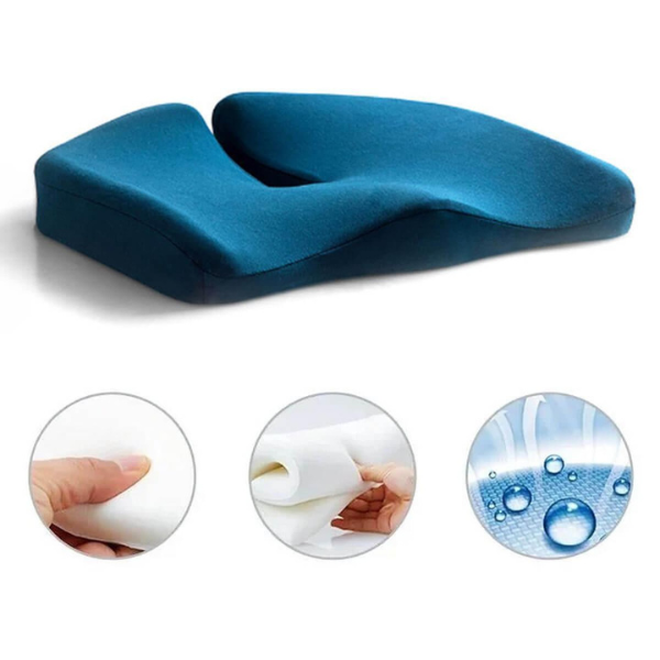 ErgoRelief Seat Cushion – Ergonomic Memory Foam Cushion for Back and Tailbone | Bowlift