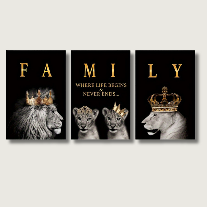 BowLift | SavannaMajesty - Lion Family Artwork Set