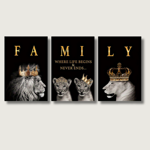 BowLift | SavannaMajesty - Lion Family Artwork Set