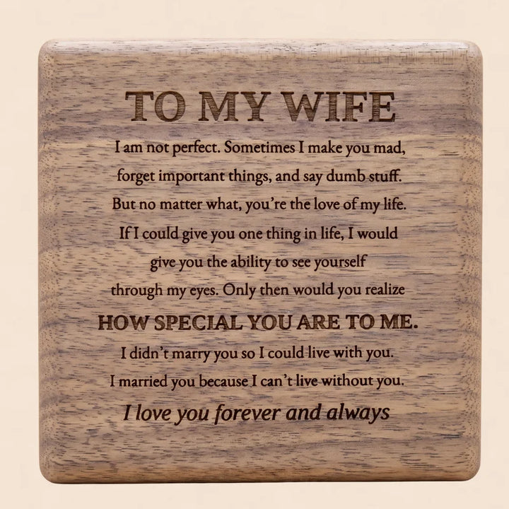 Forever Yours - Birthstone Heart Necklace & Engraved Walnut Box