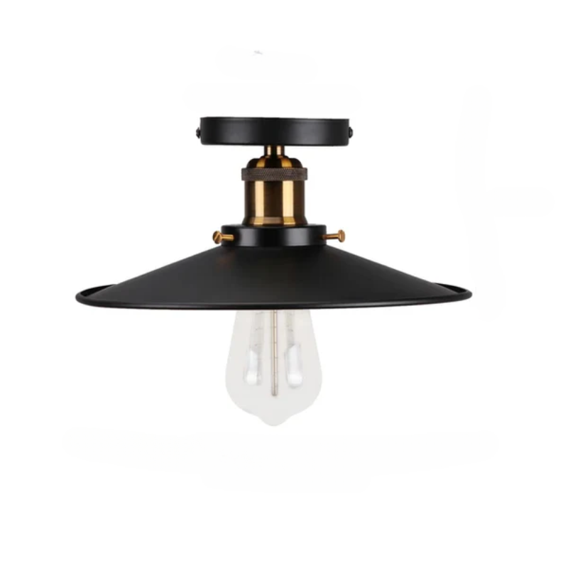 Vintage ceiling light in industrial style, metal lamp for living room or bedroom, LED compatible | Bowlift