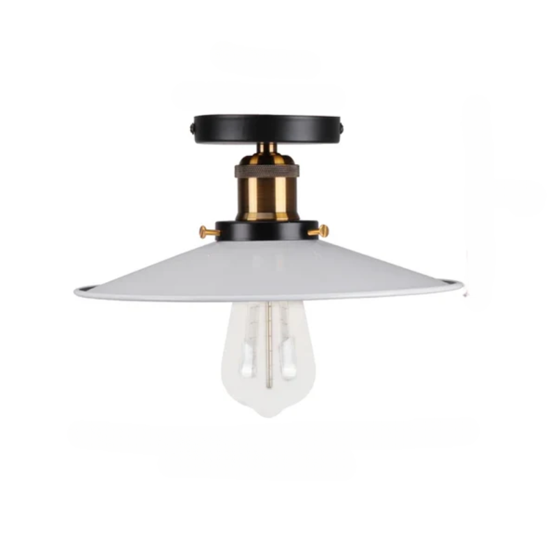 Vintage ceiling light in industrial style, metal lamp for living room or bedroom, LED compatible | Bowlift