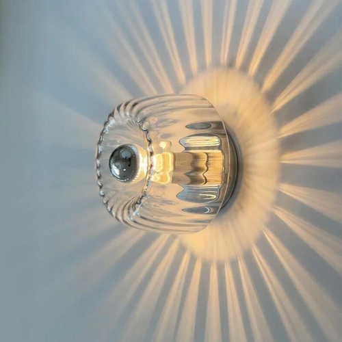 Scandinavian Bauhaus Wall Light made of Glass, Modern LED Wall Lamp for Hallway & Living Room | Bowlift