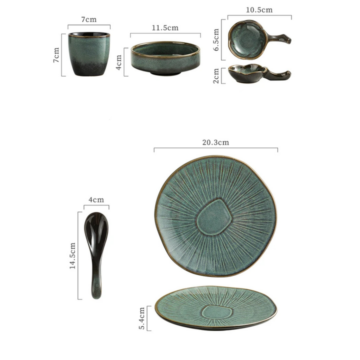 Ikari 5-Piece Dinnerware Set Bowlift