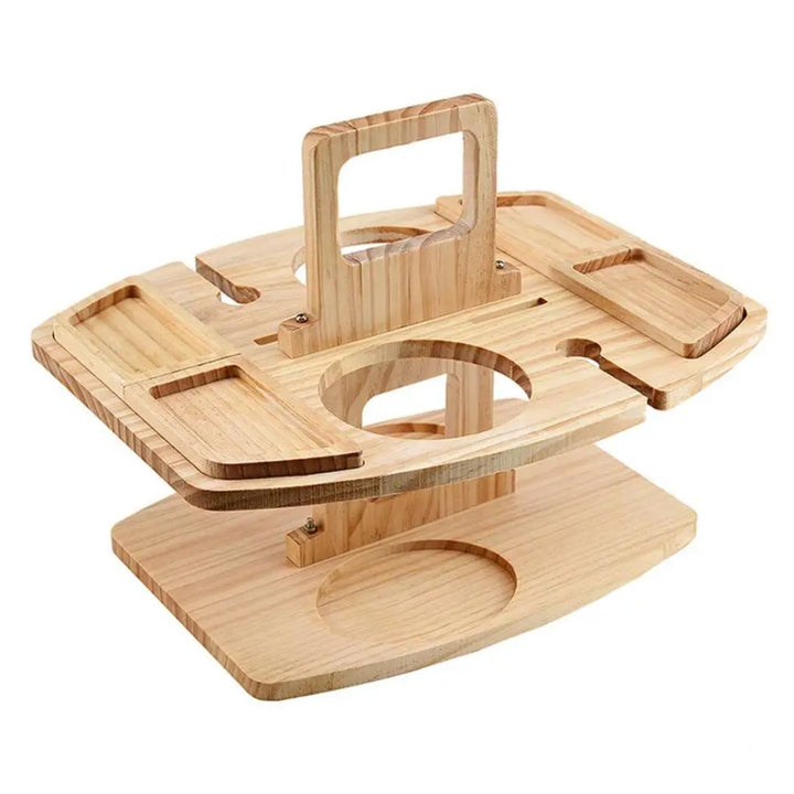 WineFold Table - Elegant Wooden Folding Table for Wine Bowlift