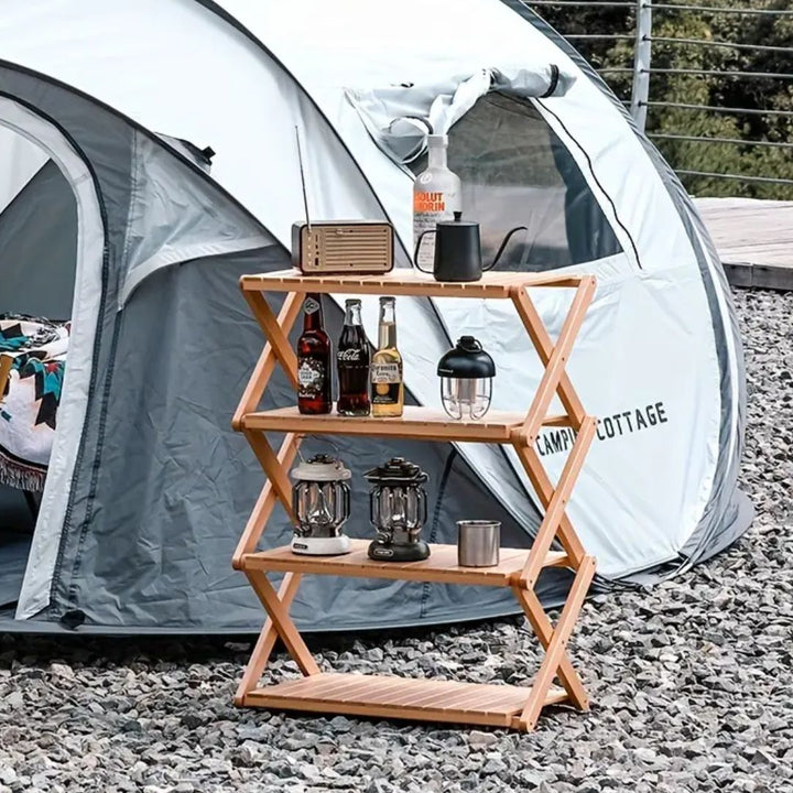 BowLift | Wooden foldable stand multiple times Easy to carry and use