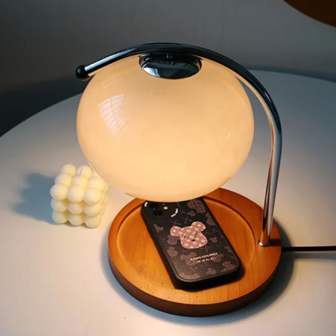 Alyssa Retro Glass Table Lamp | Bowlift