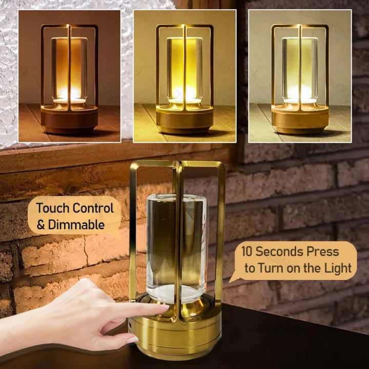 Clary LED Wireless Retro Metal Bar Desk Lamp | Bowlift