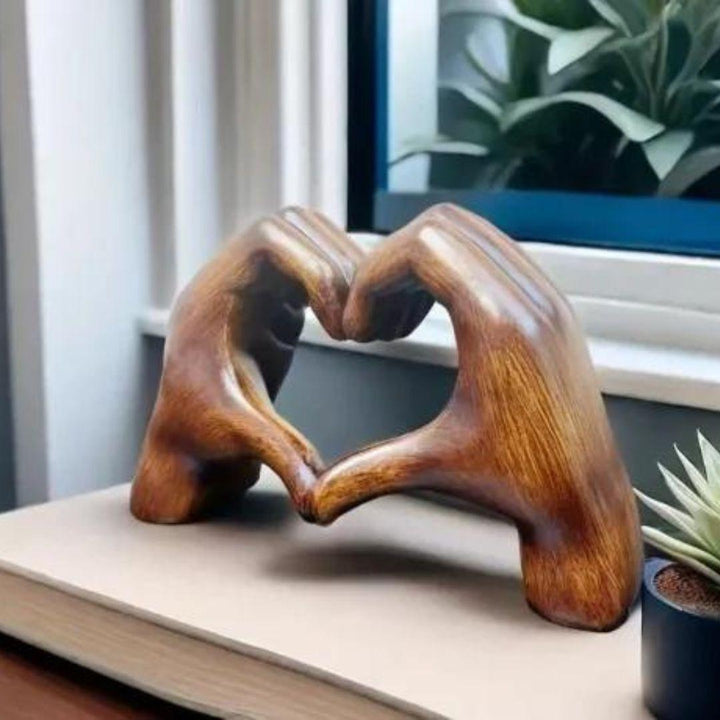 BowLift | LoveSculpt Handcrafted Wooden Heart Decoration – Symbol of Love & Connection for Home Decor
