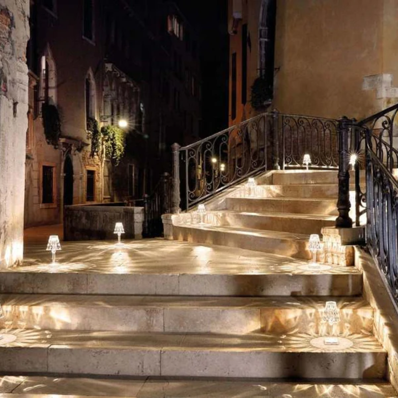 CrystalLuxe Table Lamp - Elegant Crystal Table Lighting Bowlift