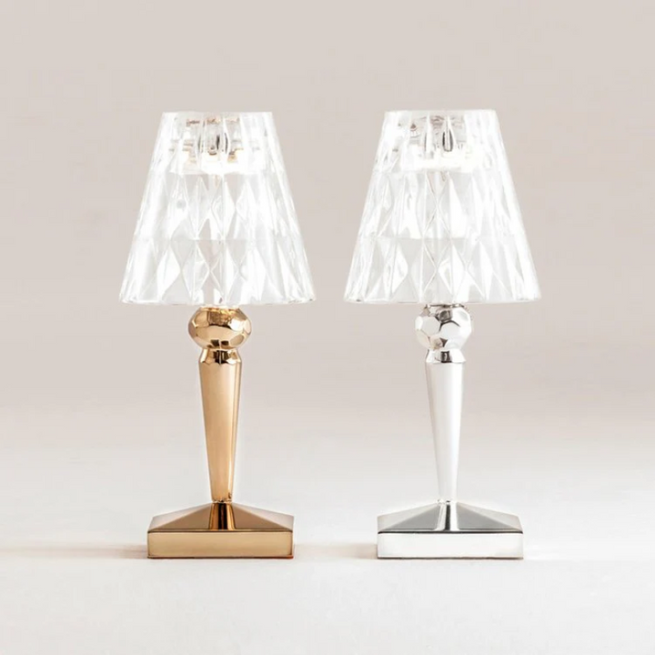 Chic Table Lamp with Crystal Design - CrystalLuxe | Bowlift