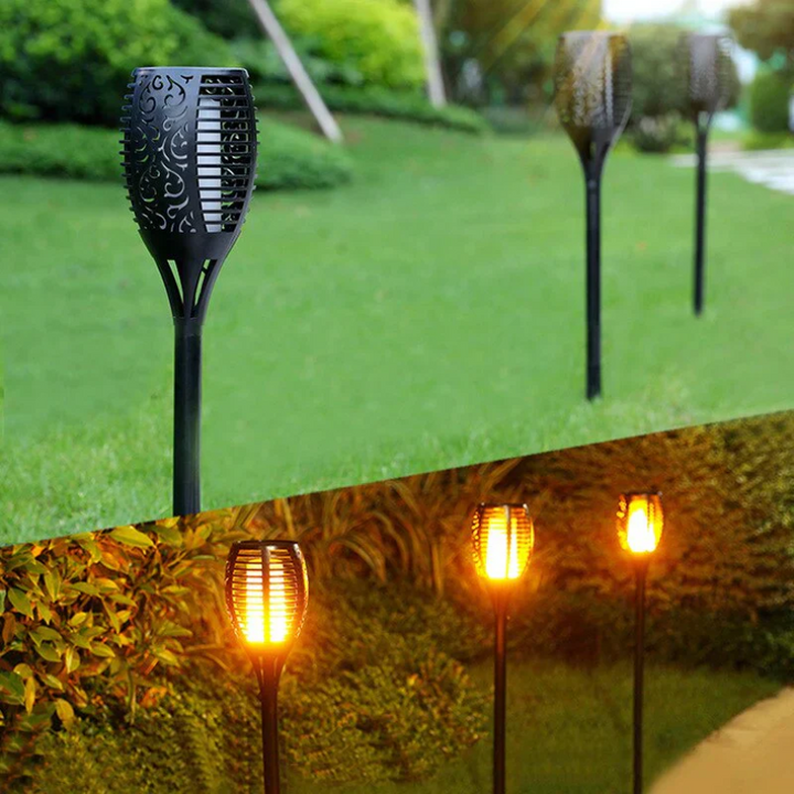 SolarFlame Garden Torches – Sustainable LED Garden Lighting | Bowlift