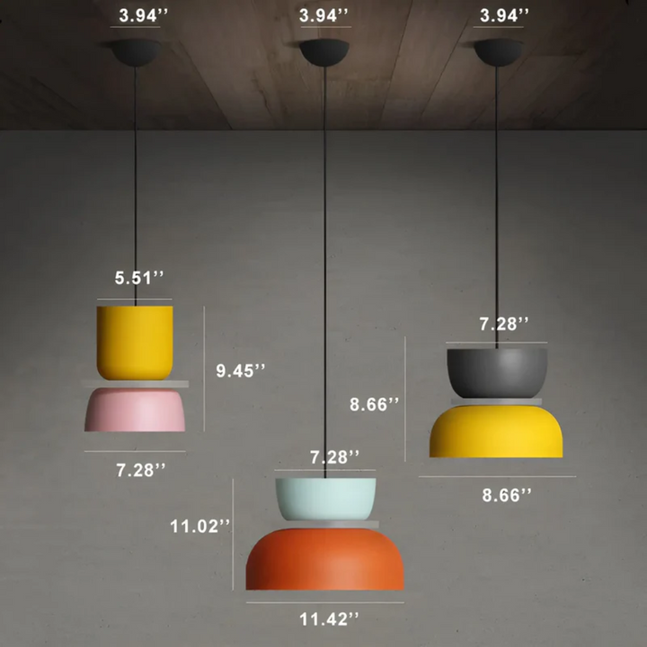 BowLift | VividGlow – Colourful Macaron LED Pendant Light | Modern, Stylish & Energy-Efficient