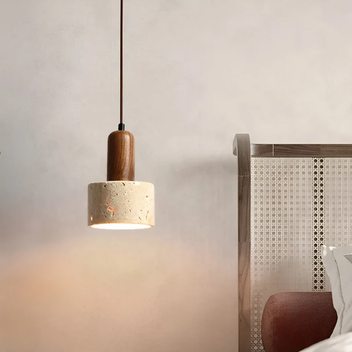 TranquilGlow - Elegant Wabi-Sabi Ceiling Lamp Bowlift