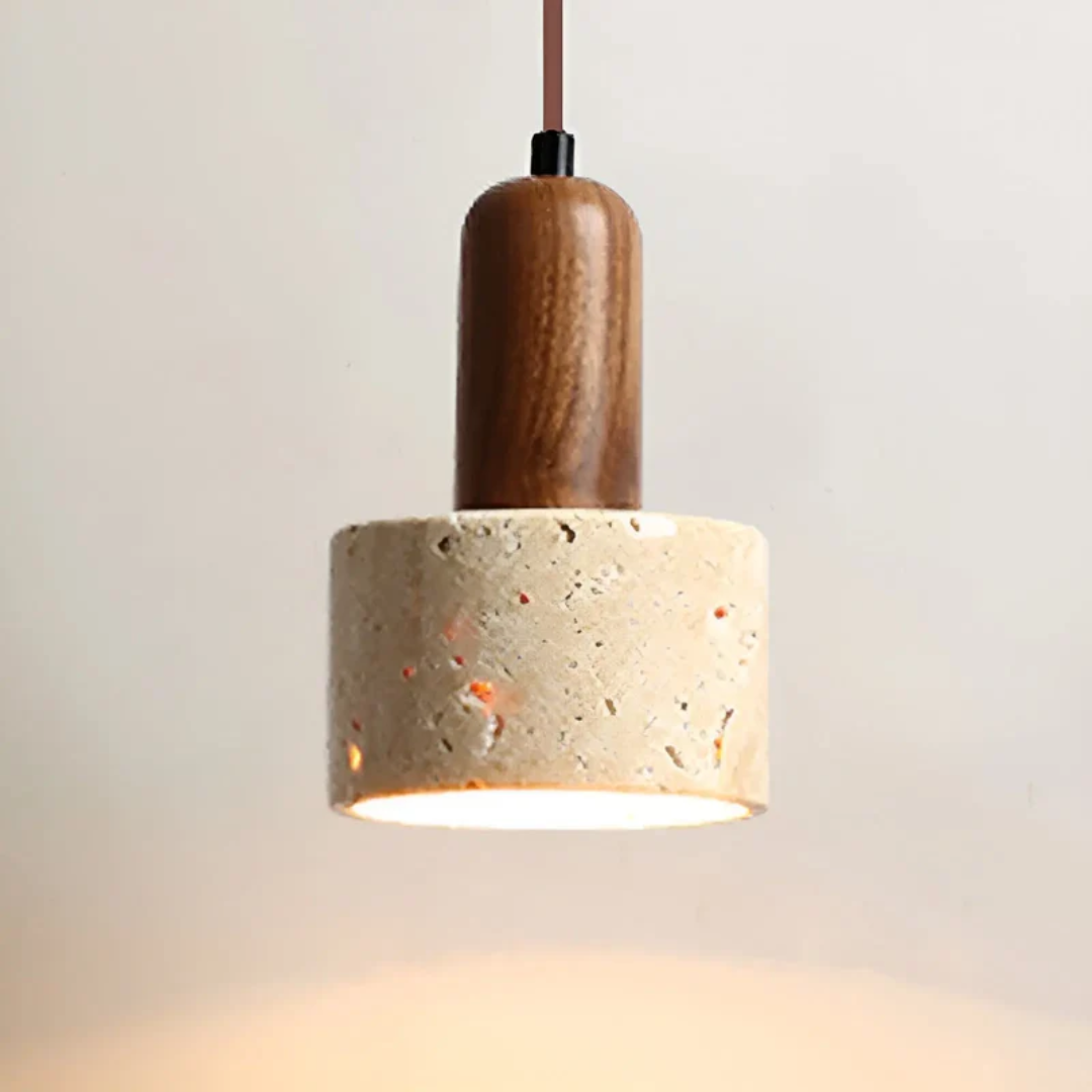 TranquilGlow - Elegant Wabi-Sabi Ceiling Lamp Bowlift