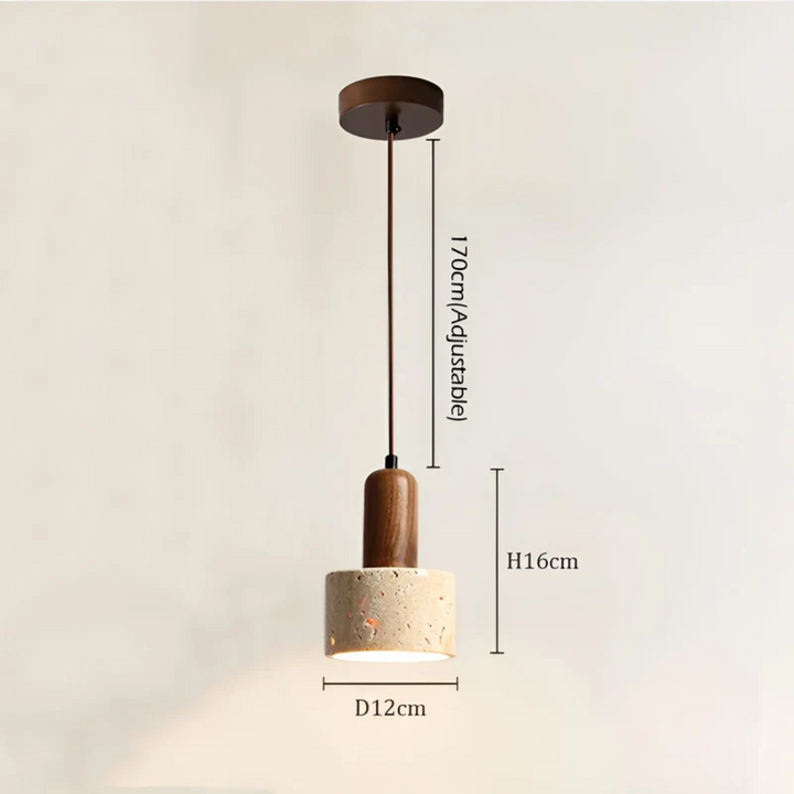 TranquilGlow - Elegant Wabi-Sabi Ceiling Lamp Bowlift