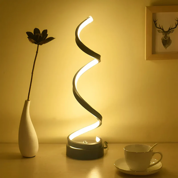 BowLift | Dimmable Modern Spiral Table Lamp - LumaSpiral