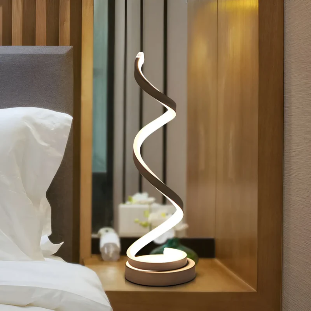 BowLift | Dimmable Modern Spiral Table Lamp - LumaSpiral