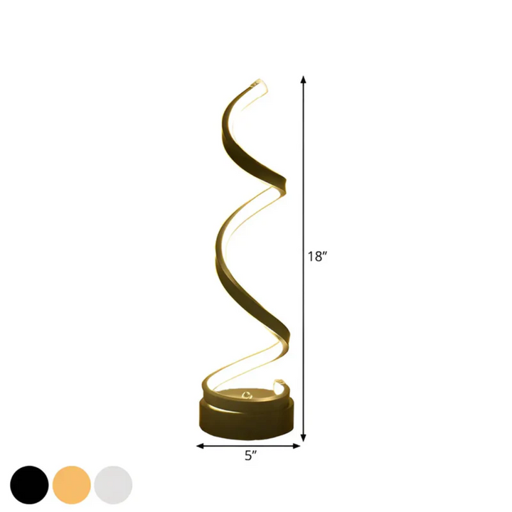 BowLift | Dimmable Modern Spiral Table Lamp - LumaSpiral
