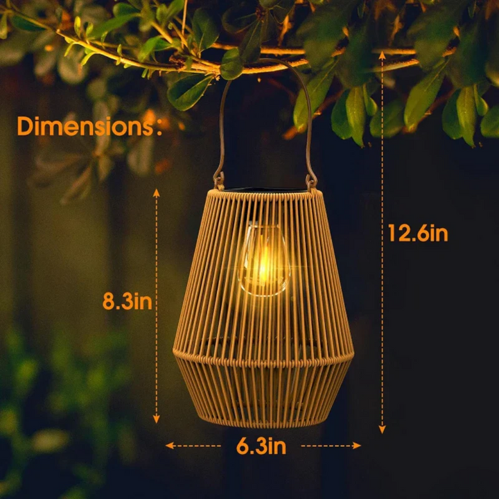 SunWeave - Handwoven Waterproof Solar Garden Lighting Bowlift
