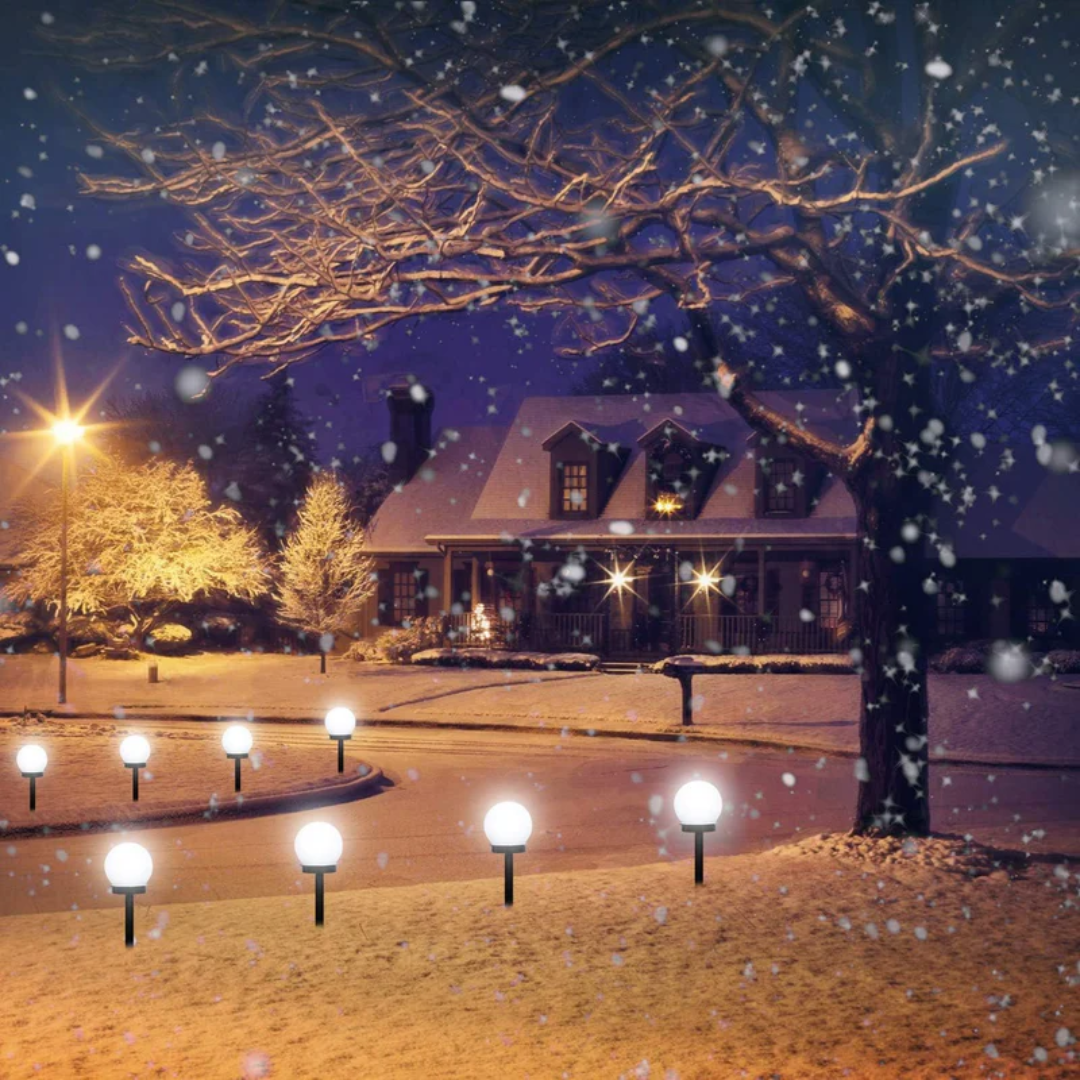 BowLift | 3 Pieces Waterproof LED Solar Ball Garden Lighting - SunLuxe Orbs