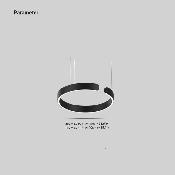 BowLift | Modern Circle LED Pendant Light - HaloRing