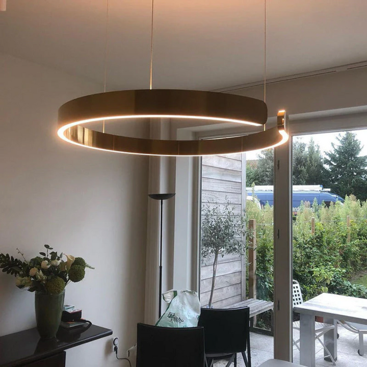 BowLift | Modern Circle LED Pendant Light - HaloRing