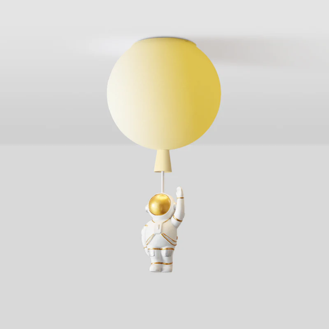 BowLift | Trendy Moon/Astronaut Kids Room LED Ceiling Lamp - CosmoGlow