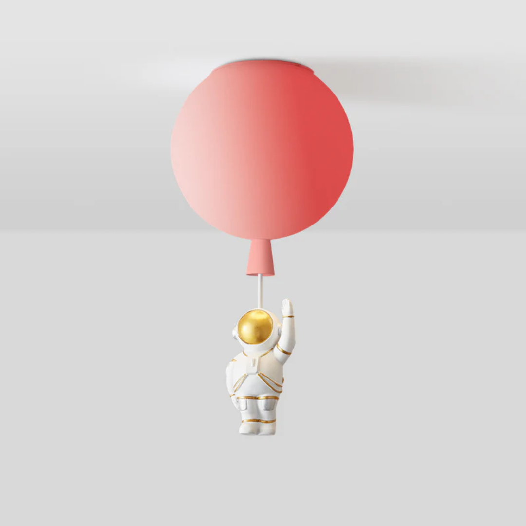 BowLift | Trendy Moon/Astronaut Kids Room LED Ceiling Lamp - CosmoGlow