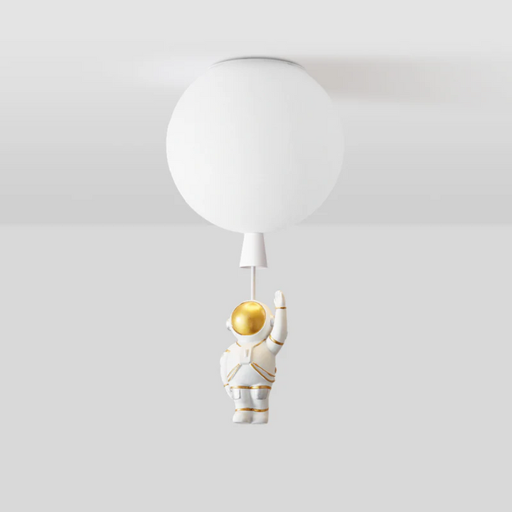 BowLift | Trendy Moon/Astronaut Kids Room LED Ceiling Lamp - CosmoGlow