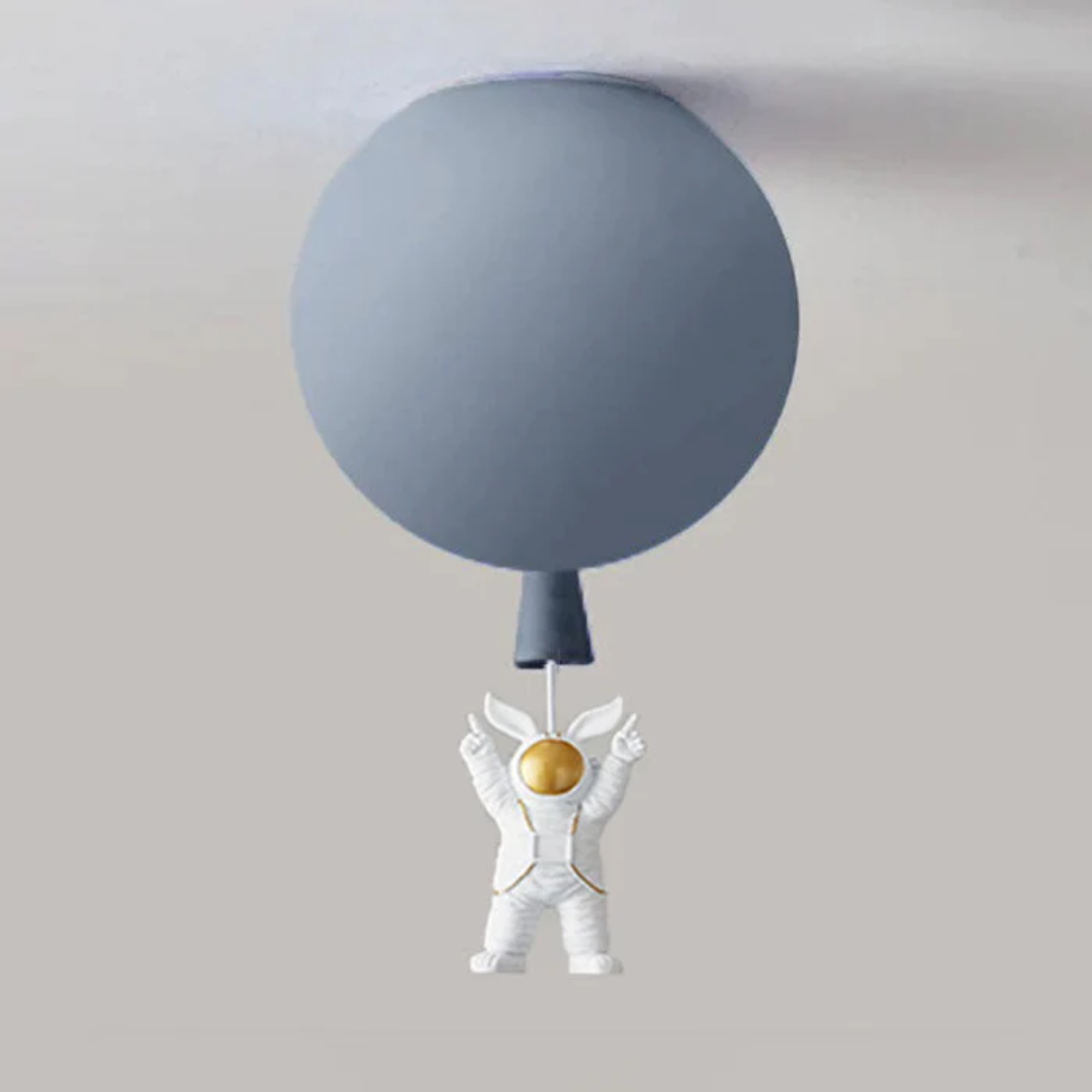 BowLift | Trendy Moon/Astronaut Kids Room LED Ceiling Lamp - CosmoGlow