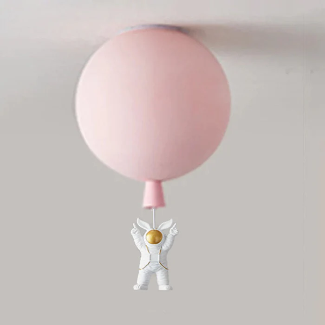 BowLift | Trendy Moon/Astronaut Kids Room LED Ceiling Lamp - CosmoGlow