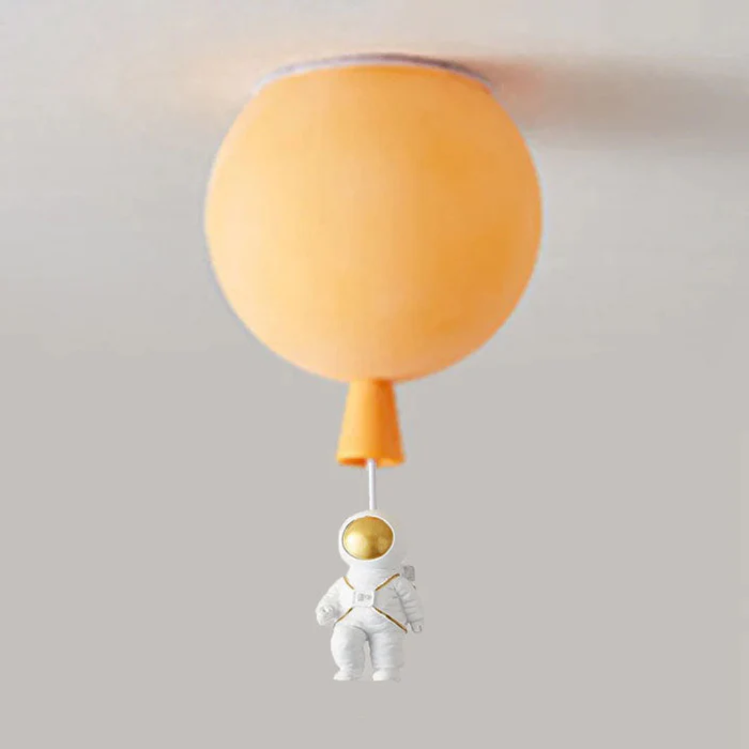 BowLift | Trendy Moon/Astronaut Kids Room LED Ceiling Lamp - CosmoGlow