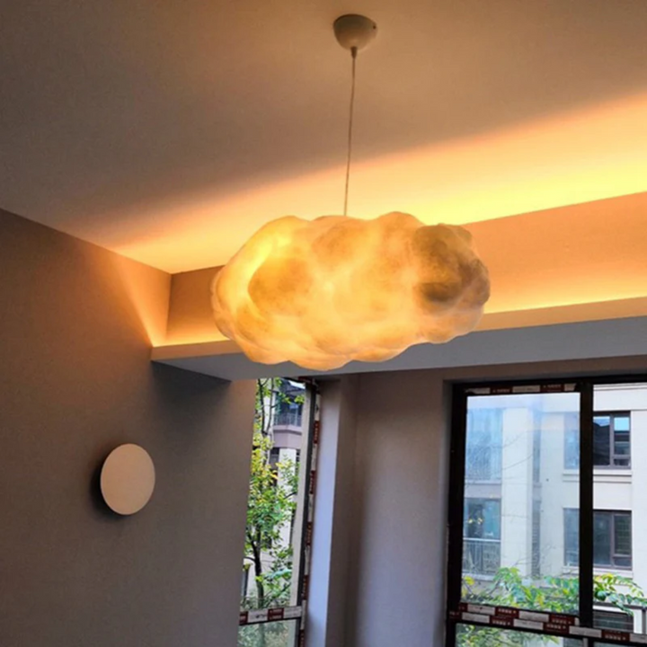 Designer Cloud LED Pendant Lamp White PVC/Cotton - Nimbus | Bowlift