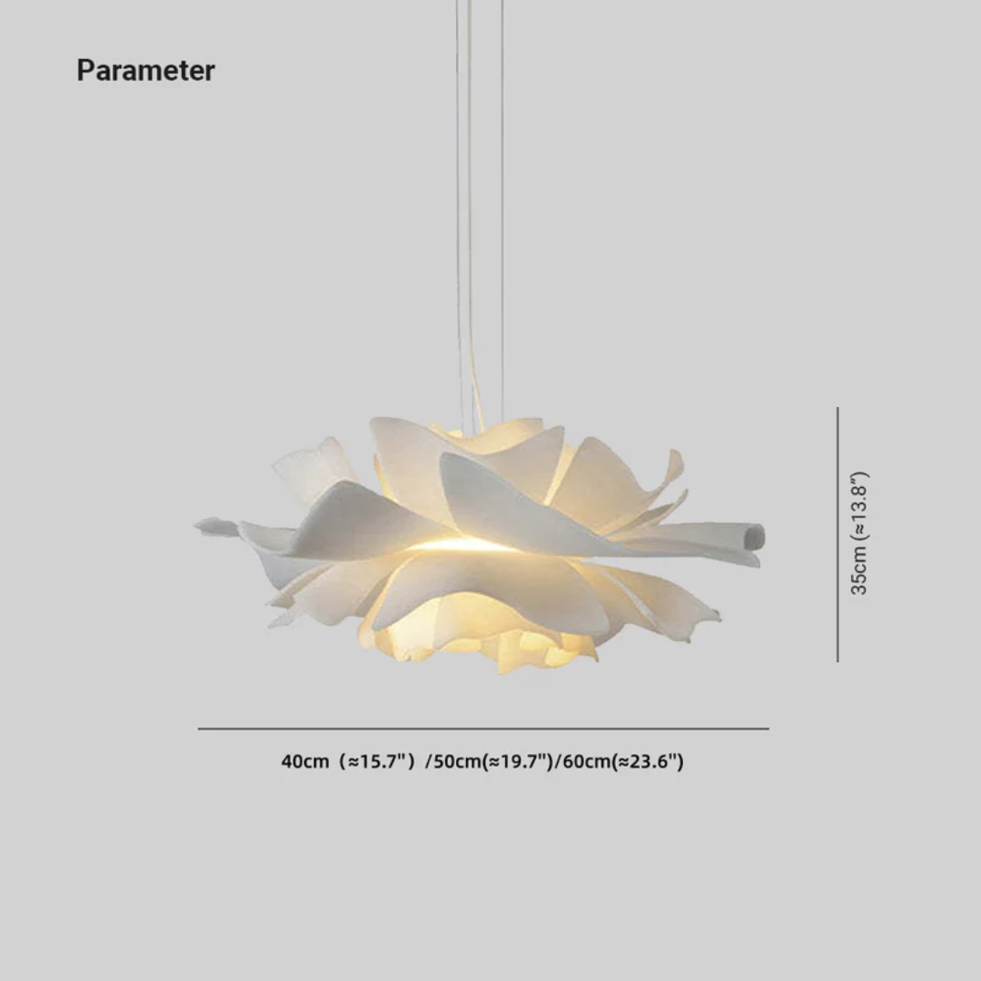 BowLift | Design Pendant Lamp Flower White Metal - Sophia