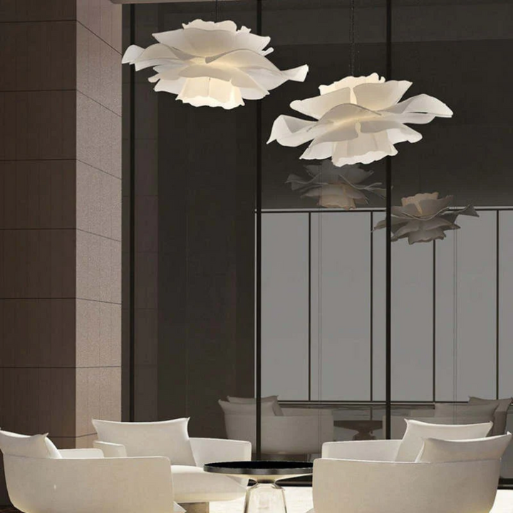 BowLift | Design Pendant Lamp Flower White Metal - Sophia
