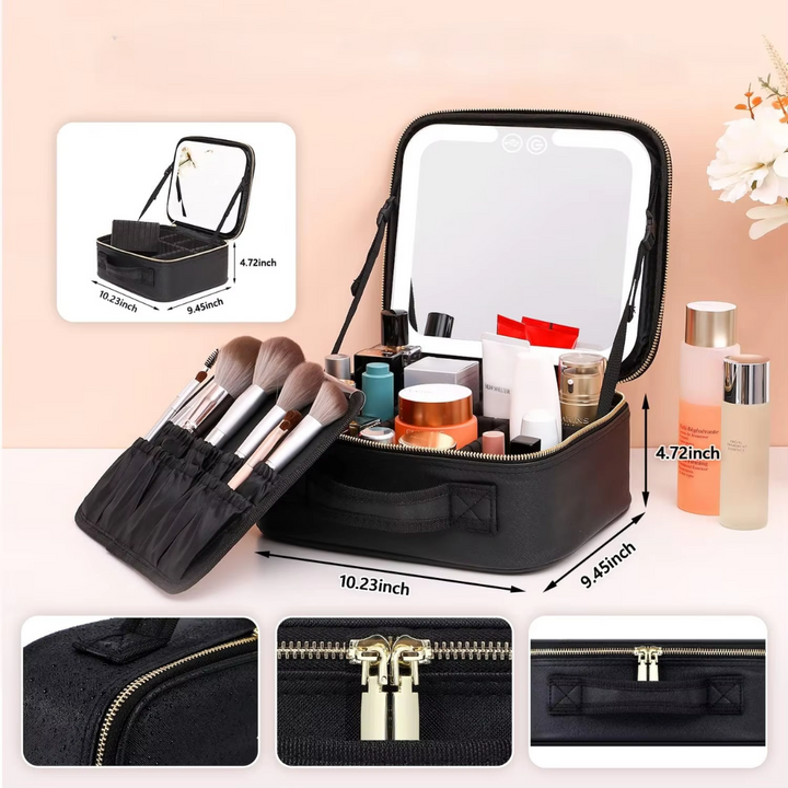 Luxury Makeup Organizer with Illuminated Mirror Bowlift