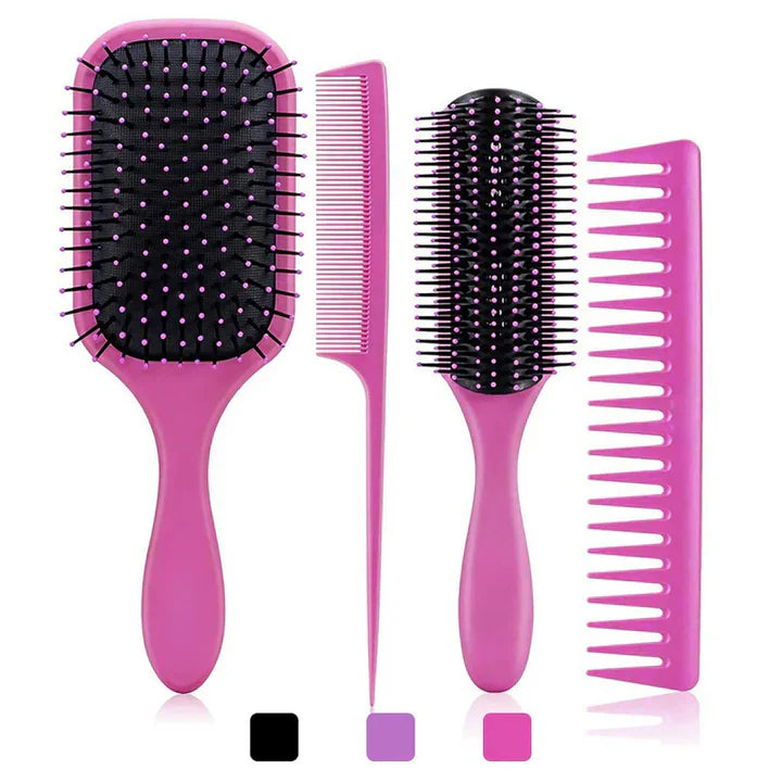 BowLift | 4-piece detangling hairbrush set