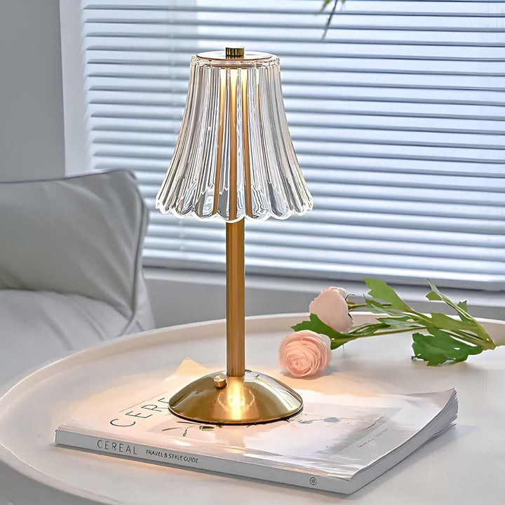 Golden Crystal Table Lamp - Aurora Luxe | Bowlift
