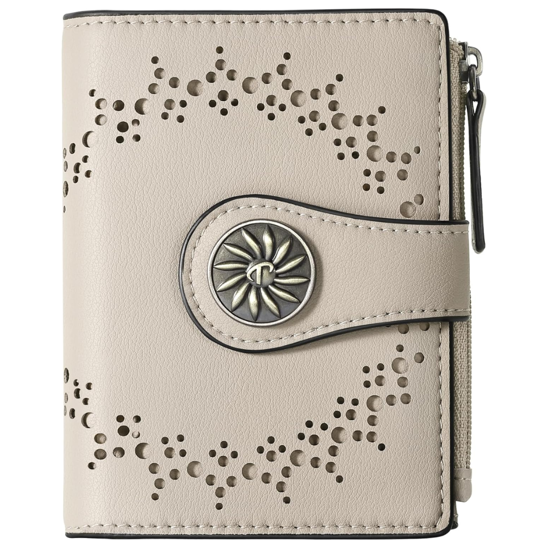 Elegant RFID Women's Wallet with Zipper Bowlift