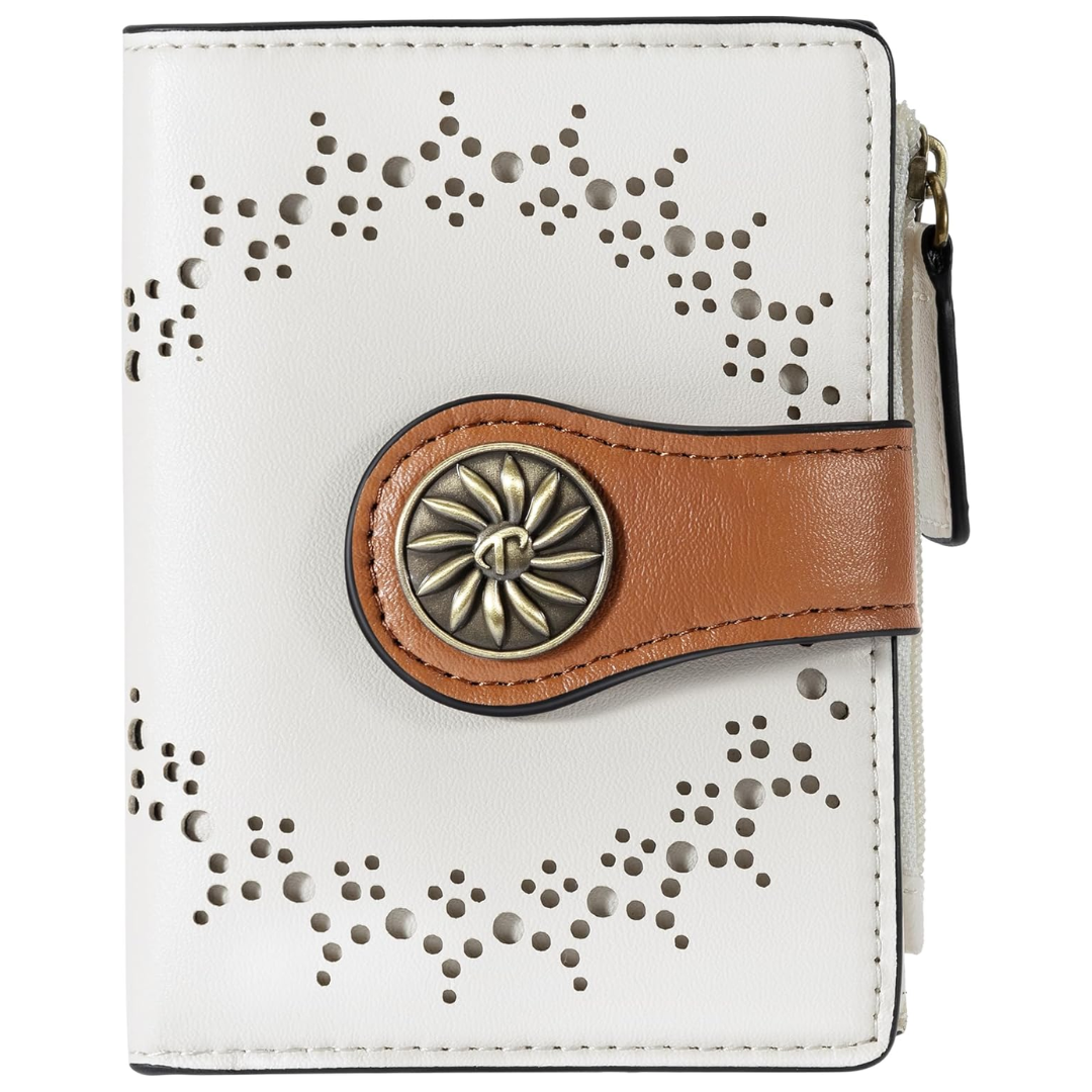 Elegant RFID Women's Wallet with Zipper Bowlift
