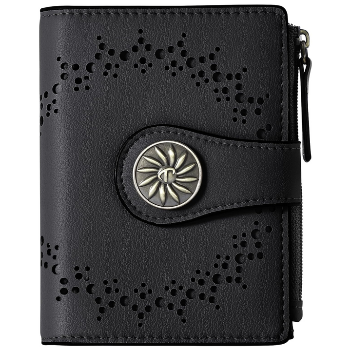 Elegant RFID Women's Wallet with Zipper Bowlift
