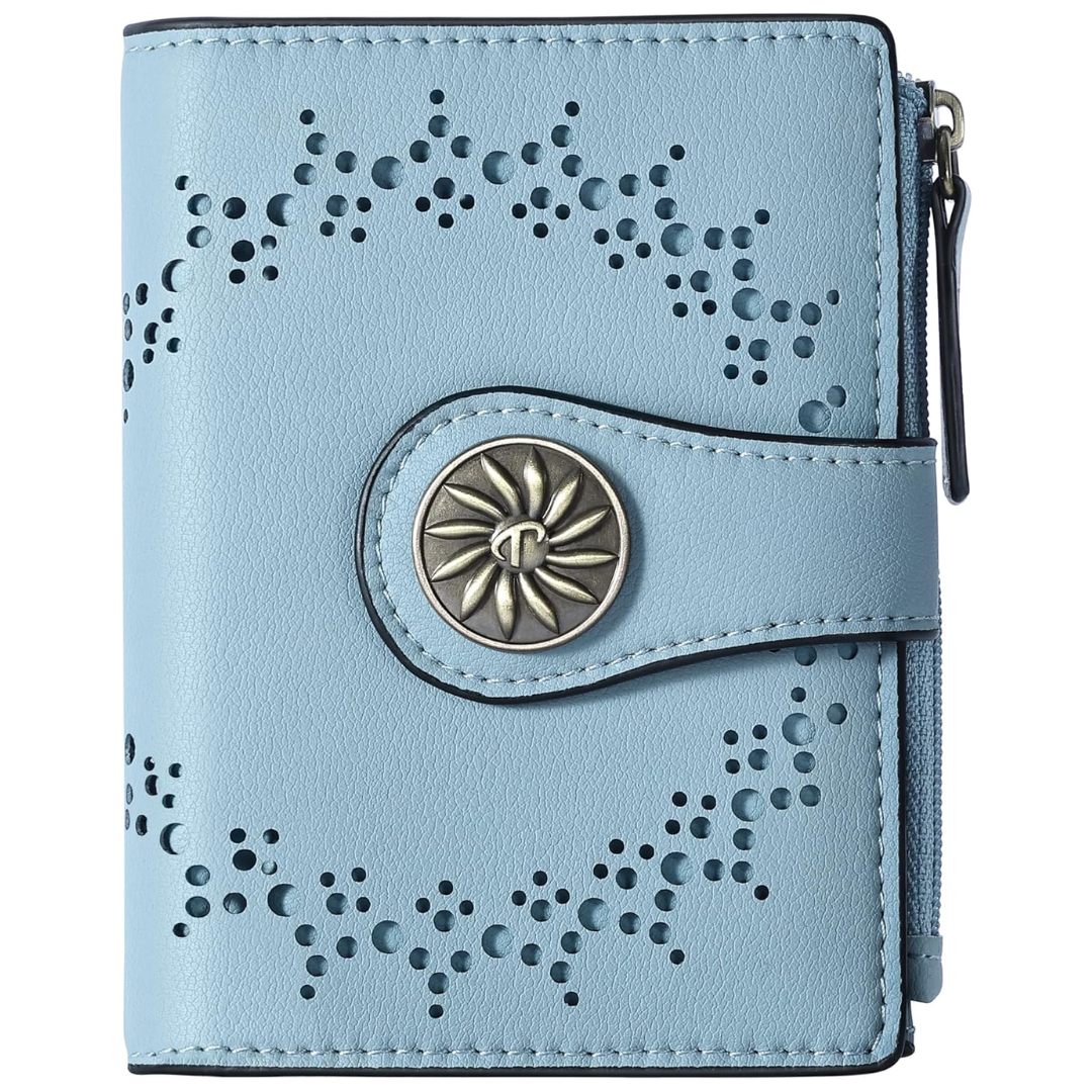 Elegant RFID Women's Wallet with Zipper Bowlift