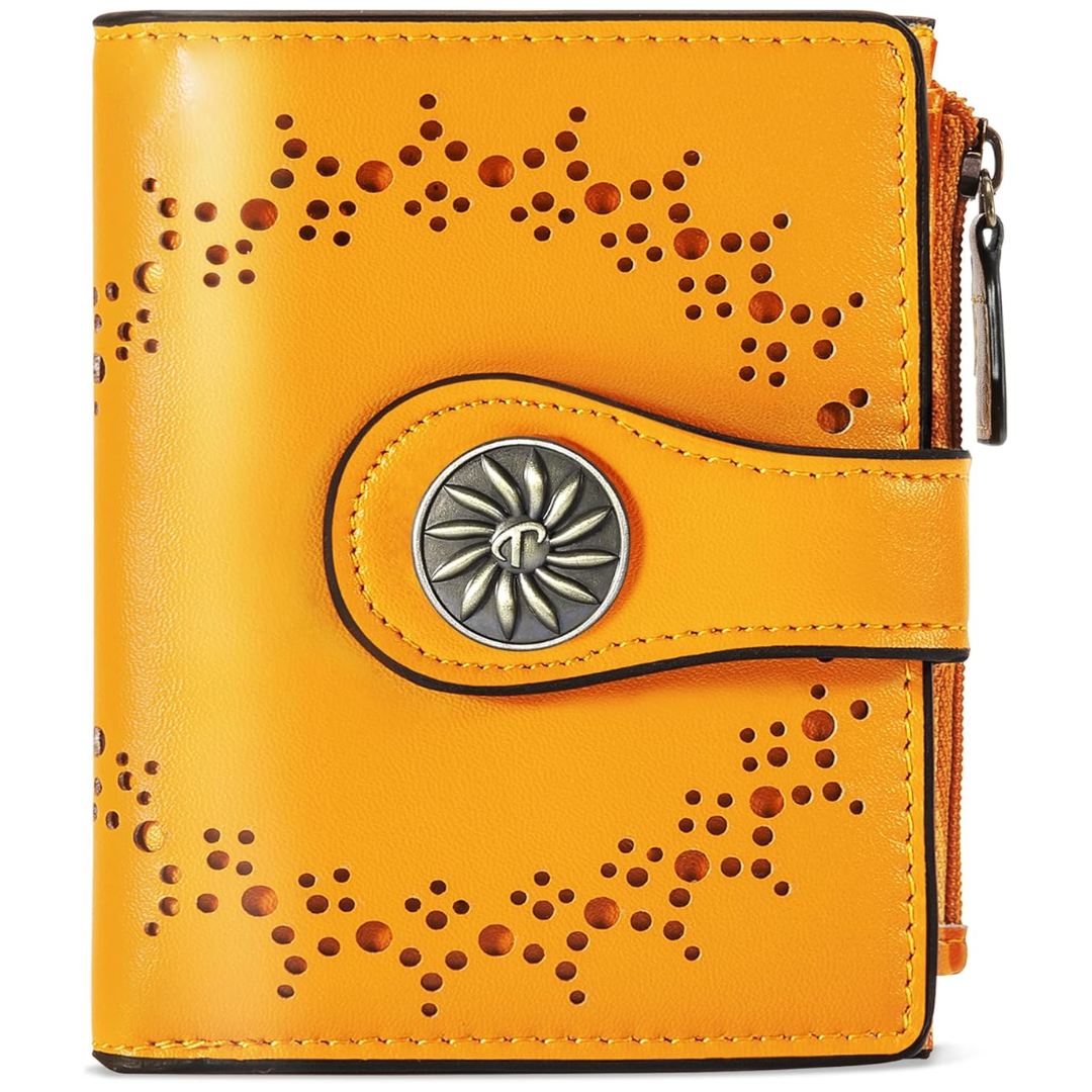 Elegant RFID Women's Wallet with Zipper Bowlift